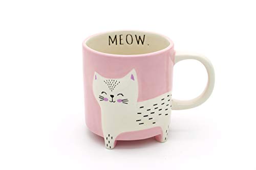 Winkee - Cute Animal Kaffeetasse Katze I Die süße Katzen-Tasse I XXL Tasse ca. 500 ml I Cute Coffee Mug von Winkee