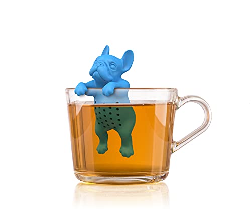 Winkee - Cute Animal Teesieb Good Boy Dog | Tee Ei für losen Tee | Tea Infuser lustig | Teesieb für Tasse | Gewürzsieb Silikon | Teekugel-Tier-Figur von Winkee