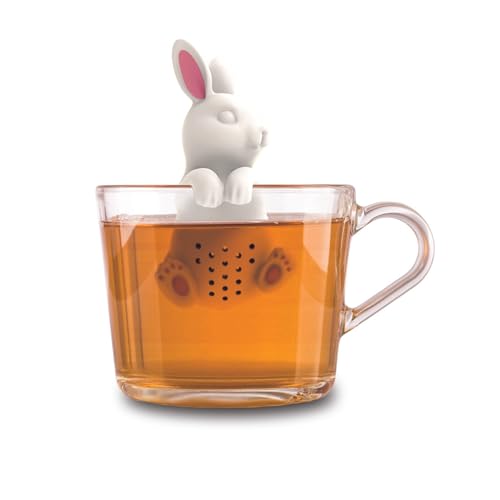 Winkee - Cute Animal Teesieb Häschen I Tee Ei für losen Tee I Tea Infuser lustig I Teesieb für Tasse I Gewürzsieb aus Silikon von Winkee
