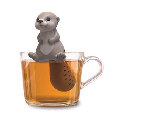 Winkee - Cute Animal Teesieb I Tee Ei für losen Tee I Tea Infuser lustig I Teesieb für Tasse I Gewürzsieb Silikon I Teekugel-Tier-Figur (Otter) von Winkee