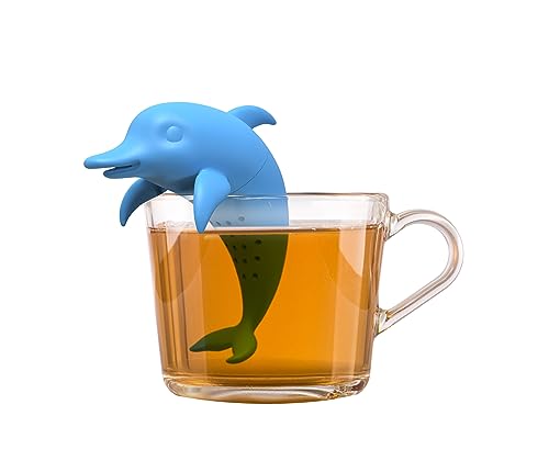 Winkee - Cute Animal Teesieb | Tee Ei für losen Tee | Tea Infuser lustig | Teesieb für Tasse | Gewürzsieb Silikon | Teekugel-Tier-Figur von Winkee