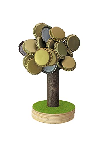 Winkee - Hopfenbaum | Magnetbaum aus Holz mit starkem Magneten | Bierdeckel-Baum | Kronkorken Halter | Deckel Baum mit Magnet | Flaschenverschlussbaum | Geschenk zu Weihnachten, Geburtstag, Partys von Winkee