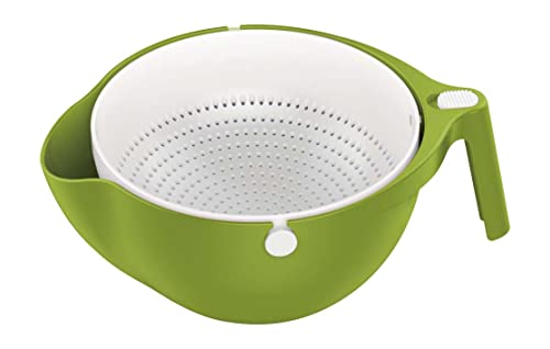 Winkee - Küchensieb | Nudelsieb aus Kunststoff | Praktische Abgießhilfe | 2 in 1 Küchenhelfer Set | Schüssel | Küchenutensilien | Schwenksieb | Geschenk an Weihnachten, Geburtstag, Valentinstag Winkee - Küchensieb | Nudelsieb aus Kunststoff | Praktische Abgießhilfe | 2 in 1 Küchenhelfer Set | Schüssel | Küchenutensilien | Schwenksieb | Geschenk an Weihnachten, Geburtstag, Valentinstag von Winkee