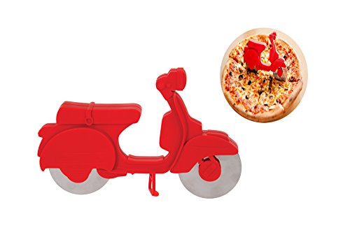 Scooter Pizzaschneider für alle Pizzen – Schneidet die Pizza wie ein echt italienischer Roller – Für Pizza und Calzone aus Italien geeignet – Pizza, Spaghetti, Tiramisu sind einfach Bella Italia von Winkee