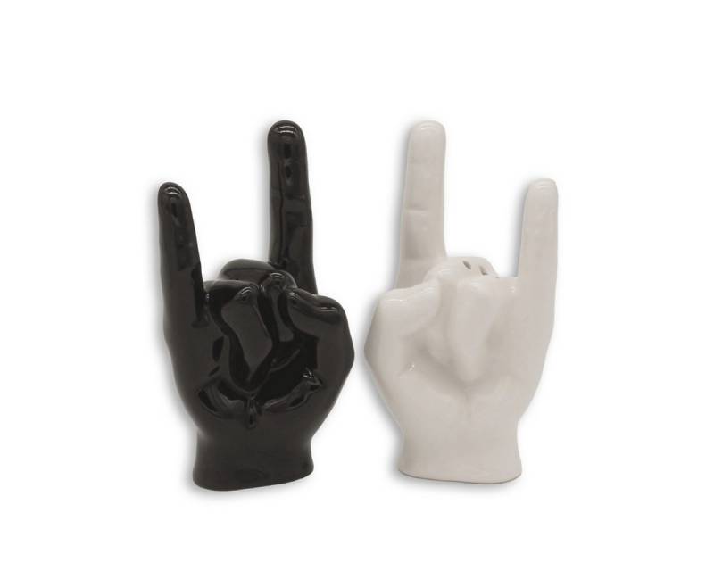 Winkee Salz- / Pfefferstreuer Winkee Rocks - Rock Hand Salt & Pepper Shaker aus Keramik I Die roc von Winkee