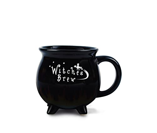 Winkee - Zaubertrank Becher | Witches Brew Mug | Hexenkessel Kaffeetasse | Witcher Tasse | Magischer Kaffee & Tee Kessel mit Feuer Effekt | Kaffeebecher groß ca. 450ml | Geschenk zum Geburtstag von Winkee