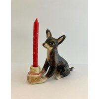 Chihuahua Hund Kerzenhalter Handgemachte Cake Topper Chihuahua Hund Kerzenhalter Handgemachte Cake Topper von WinkingCatClay