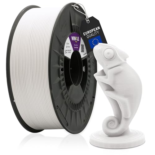 WINKLE PLA Matte Filament 1.75mm Creme Weiß, 1kg Spule, 3D Drucker Filament Kompatibel mit FDM Druckern, 3D-Druckmaterialien, Maßgenauigkeit +/- 0.05mm, Bioabbaubar Leicht zu Bedrucken von WINKLE FEED YOUR PRINTER