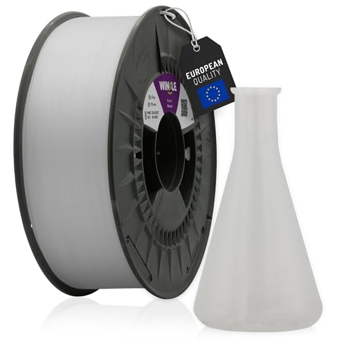 WINKLE Polypropylen PP Filament 1.75mm Naturfarbe, 1.5kg Spule, 3D Drucker Filament Kompatibel mit FDM Druckern, PP 3D-Druckmaterialien, Maßgenauigkeit +/- 0.05mm, Chemikalienbeständig von WINKLE FEED YOUR PRINTER