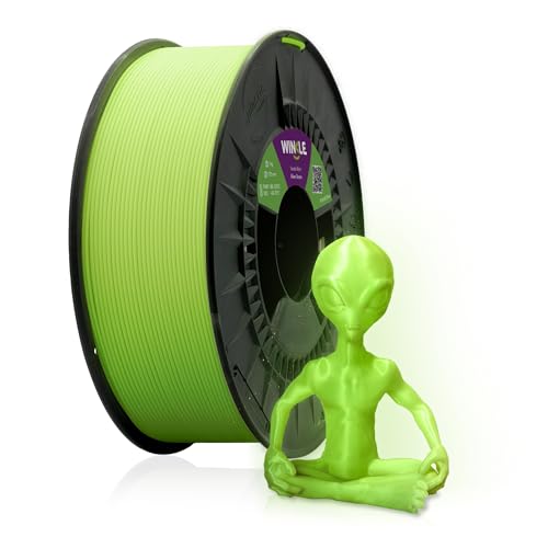 Winkle PLA-Filament | Pla 1,75 mm | Filamentdruck | 3D-Drucker | 3D-Filament | Farbe grün phosphoreszierend | Spule 300 g von Winkle