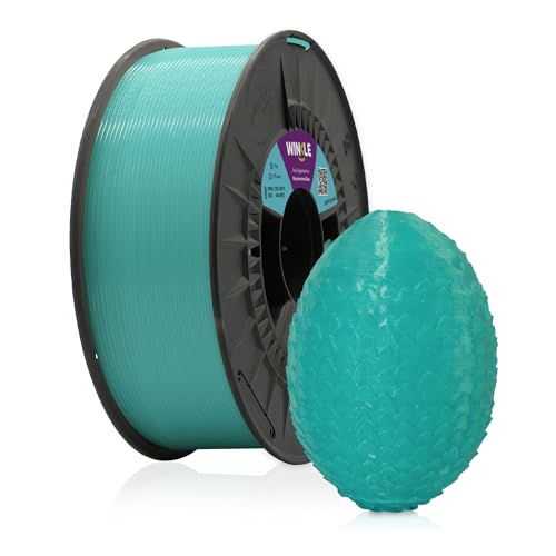 Winkle PETG Filament Krystal Aquamarine | PETG 1,75 mm | 3D-Filament | 3D-Drucker | Farbe Krystal Aquamarin | Rolle 300 g von Winkle