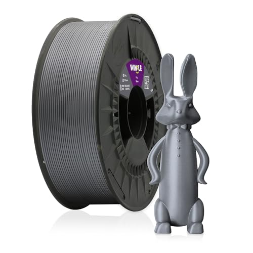 Winkle PETG Filament Silber | Petg 1,75 mm | Druck | 3D-Drucker | 3D-Filament | Farbe Silber | Rolle 1000 g von Winkle