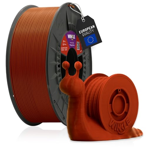 WINKLE PLA HD Filament 1.75mm Mahagoni Braun, 1kg Spule, 3D Drucker Filament Kompatibel mit FDM Druckern, 3D-Druckmaterialien, Maßgenauigkeit +/- 0.05mm, Bioabbaubar Leicht zu Bedrucken von WINKLE FEED YOUR PRINTER