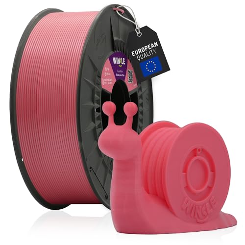 WINKLE PLA HD Filament 1.75mm Kaugummi Rosa, 1kg Spule, 3D Drucker Filament Kompatibel mit FDM Druckern, 3D-Druckmaterialien, Maßgenauigkeit +/- 0.05mm, Bioabbaubar Leicht zu Bedrucken von WINKLE FEED YOUR PRINTER