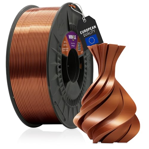 WINKLE PLA Silk Filament 1.75mm Antik-Kupfer, 1kg Spule, 3D Drucker Filament Kompatibel mit FDM Druckern, 3D-Druckmaterialien, Maßgenauigkeit +/- 0.05mm, Leicht zu Bedrucken, Seidenfinish von WINKLE FEED YOUR PRINTER