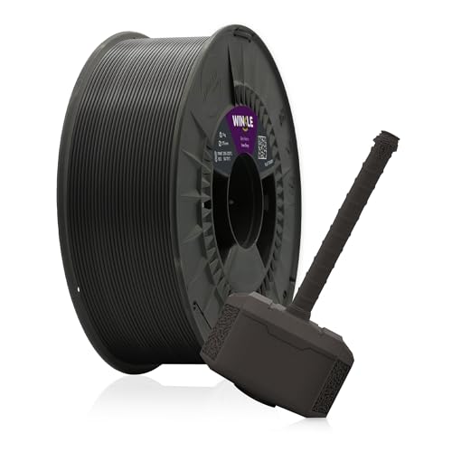 WINKLE PLA Tough Filament 1.75mm Eisengrau, 1kg Spule, 3D Drucker Filament Kompatibel mit FDM Druckern, 3D-Druckmaterialien, Maßgenauigkeit +/- 0.05mm, Bioabbaubar Hohe Zähigkeit und Härte von WINKLE FEED YOUR PRINTER