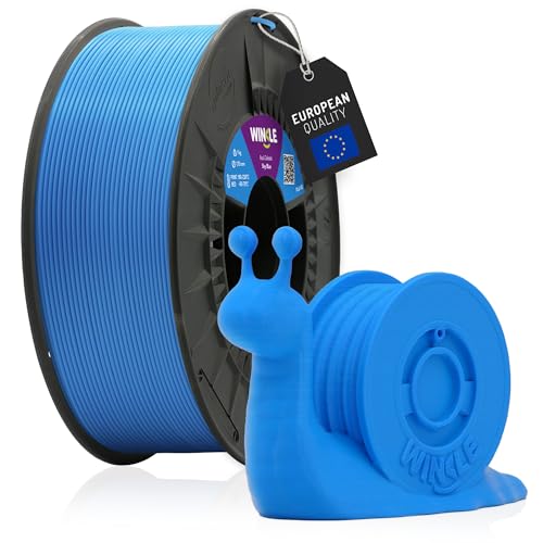 WINKLE PLA HD Filament 1.75mm Himmelblau, 1kg Spule, 3D Drucker Filament Kompatibel mit FDM Druckern, 3D-Druckmaterialien, Maßgenauigkeit +/- 0.05mm, Bioabbaubar Leicht zu Bedrucken von WINKLE FEED YOUR PRINTER