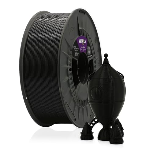 Winkle PLA HIGH SPEED Fast Black Filament | PLA 1,75 mm | Druckfilament | 3D-Drucker | 3D-Drucker | High Speed | Farbe Fast Black | Spule mit 1000 g von Winkle
