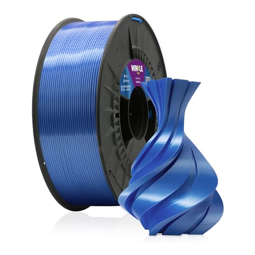 Winkle PLA SILK Blue Steel Filament | Pla 1,75 mm | Filament Print | 3D-Drucker | 3D-Filament | Farbe Blue Steel | Spule 1000 g von Winkle