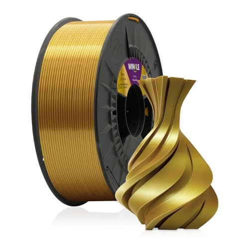 Winkle PLA SILK Kings Gold Filament | Pla 1,75 mm | Filament Print | 3D-Drucker | 3D-Filament | Farbe Kings Gold | Spule 1000 g von Winkle