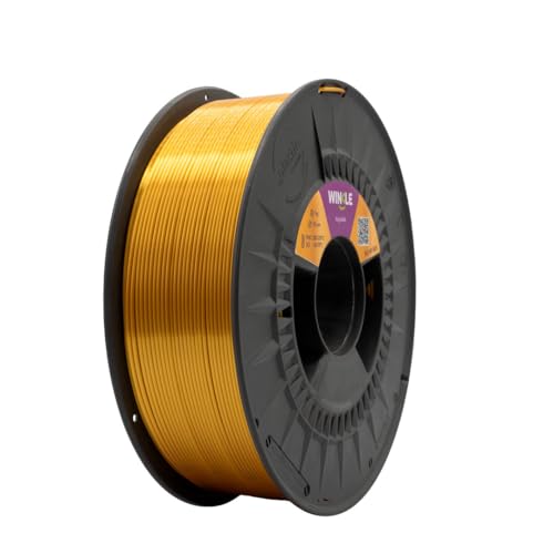 Winkle PLA SILK Kings Gold Filament | Pla 1,75 mm | Filament Print | 3D-Drucker | 3D-Filament | Farbe Kings Gold | Spule 300 g von Winkle