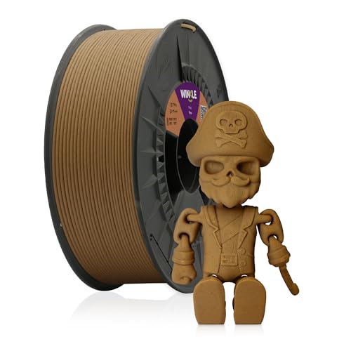 Winkle PLA-WOOD Pine Wood Filament | Pla-Wood 1,75 mm | Filamentdruck | 3D-Drucker | 3D-Filament | Kieferfarbe | Spule 750 g von Winkle