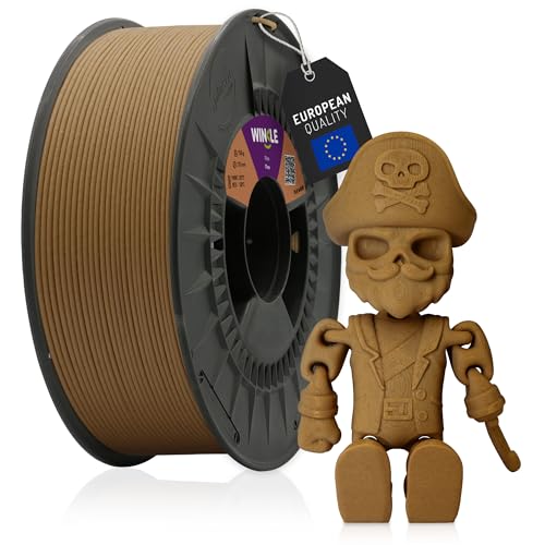 WINKLE PLA Holz Filament 1.75mm Kiefernholz, 750g Spule, 3D Drucker Filament Kompatibel mit FDM Druckern, PLA Wood 3D-Druckmaterialien, Maßgenauigkeit +/- 0.05mm, Bioabbaubar Echtholzoptik WINKLE PLA Holz Filament 1.75mm Kiefernholz, 750g Spule, 3D Drucker Filament Kompatibel mit FDM Druckern, PLA Wood 3D-Druckmaterialien, Maßgenauigkeit +/- 0.05mm, Bioabbaubar Echtholzoptik von WINKLE FEED YOUR PRINTER