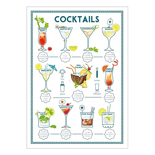 Geschirrtuch Cocktails Assortis 50 X 70 passend 50 x 70 cm Winkler von Winkler