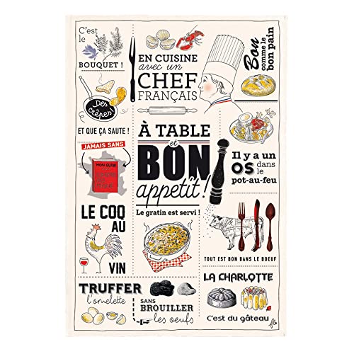 Geschirrtuch Cuisine Française Écru 48 X 72 ekrü 48 x 72 cm Winkler von Winkler