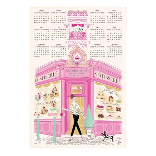Geschirrtuch Façade pâtisserie Calendrier 2026 Écru 48 X 72 ekrü 48 x 72 cm Winkler von Winkler
