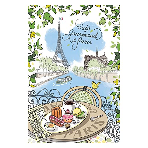 Geschirrtuch Paris Café gourmand Blanc 48 X 72 weiß 48 x 72 cm Winkler von Winkler