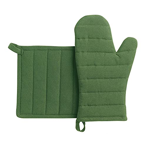 Set aus recyceltem Topflappen/Ofenhandschuh Jona 15 X 30 grün 15 x 30 cm Winkler von Winkler