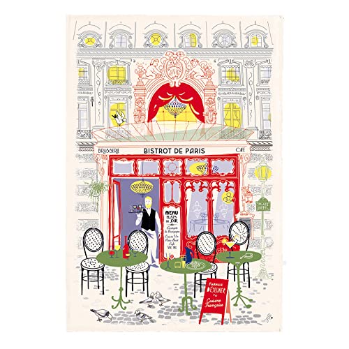 Torchons & bouchons, Bistrot de Paris Fassade (Paris Bistro) bedruckt Küche/Tee Handtuch, 48,3 x 71,1 cm 100 Prozent Baumwolle von Winkler