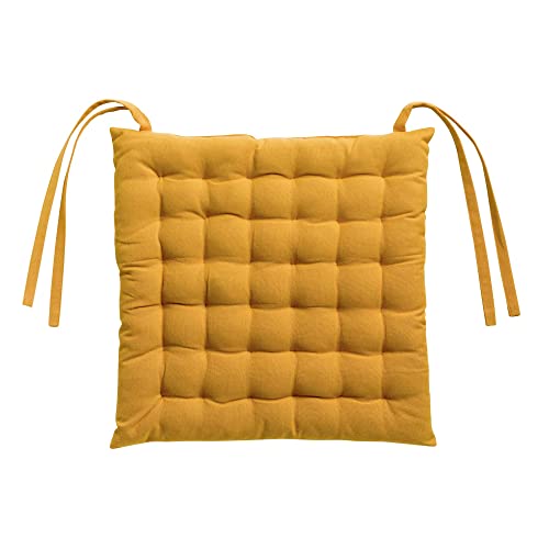 Winkler Recyceltes Stuhlkissen 36 Punkte Zea sonnenblumengelb 38 x 38 x 3 cm von Winkler