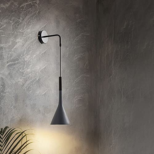 Nachtwandlampe Esszimmer Schlafzimmer Nordischer Korridor Hintergrund Wandlampe Hauptschlafzimmer Arbeitszimmer lange Linie kleiner Kronleuchter Treppenlampe Lampe (grau) von Winlams