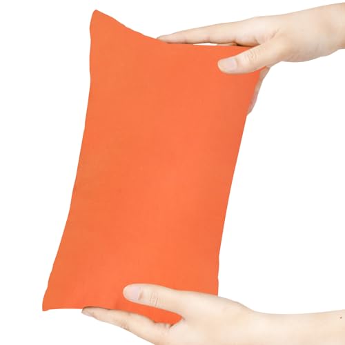 Winmany Mini-Kissen, 27,9 x 17,8 cm, maschinenwaschbar, kleine Kissen, einfarbig, kleines Nickerchenkissen für Kleinkinder, Kinder, Hunde, Reisen (Orange) von Winmany