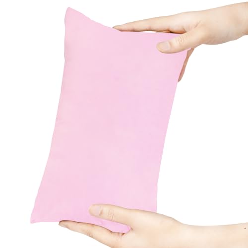 Winmany Mini-Kissen, 27,9 x 17,8 cm, maschinenwaschbar, kleine Kissen, einfarbig, kleines Nickerchenkissen für Kleinkinder, Kinder, Hunde, Reisen (Rosa) von Winmany