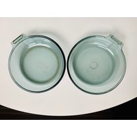 Vintage Pyrex Blue Casserole Dish Set, 2 Kleine Flameware Rauchglas, 817, Ofensicher, 1940Er Jahre, Für Küche, Kochen, Mid Century Dekor Vintage Pyrex Blue Casserole Dish Set, 2 Kleine Flameware Rauchglas, 817, Ofensicher, 1940Er Jahre, Für Küche, Kochen, Mid Century Dekor von WinnieHorsley