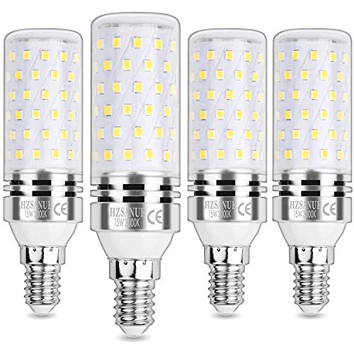 HZSANUE E14 LED Mais Lampen 15W, 3000K Warmweiß, 1700Lm,Kleine Edison Schraube Kerze Leuchtmittel, 120W Glühlampen Äquivalent,Nicht Dimmbar, 4er-Pack von HZSANUE