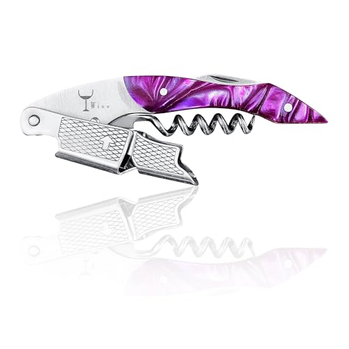 Wino Wine Accessories - Professioneller Sommelier-Korkenzieher Weinöffner aus Edelstahl - Violett von Wino Wine Accessories