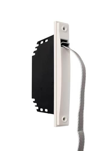 Winrodoor Unterputz-Gurtwickler mit 6 m Gurt – für 23 mm Gurtbreite – Lochabstand 155 mm – mit weißer Abdeckhaube – Einlass-Gurtwickler von Winrodoor