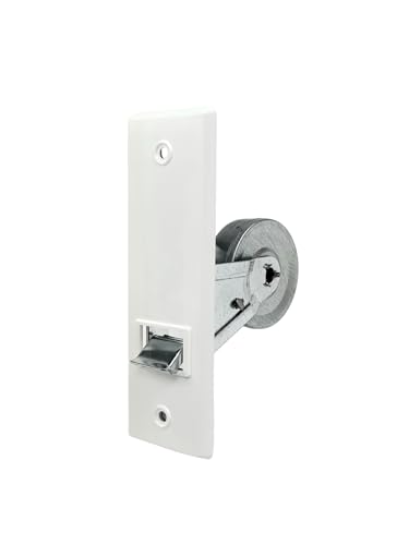 Winrodoor Unterputz-Gurtwickler mit Mechanik – 3 Meter Gurt – 23 mm Gurtaufnahme – 135 mm Lochabstand – weiße PVC-Abdeckhaube – vorgespulte Mechanik von Winrodoor