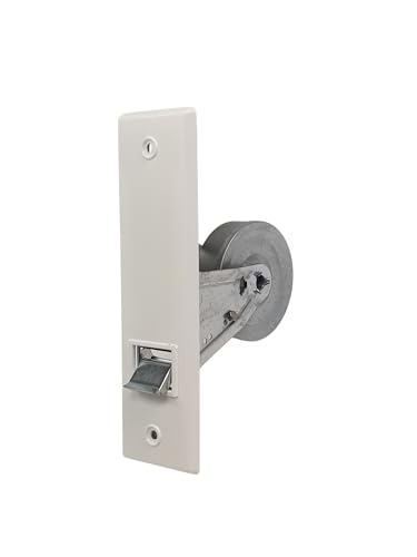 Winrodoor Unterputz-Gurtwickler mit Mechanik – 5 Meter Gurt – 23 mm Gurtaufnahme – 165 mm Lochabstand – weiße PVC-Abdeckhaube – vorgespulte Mechanik von Winrodoor