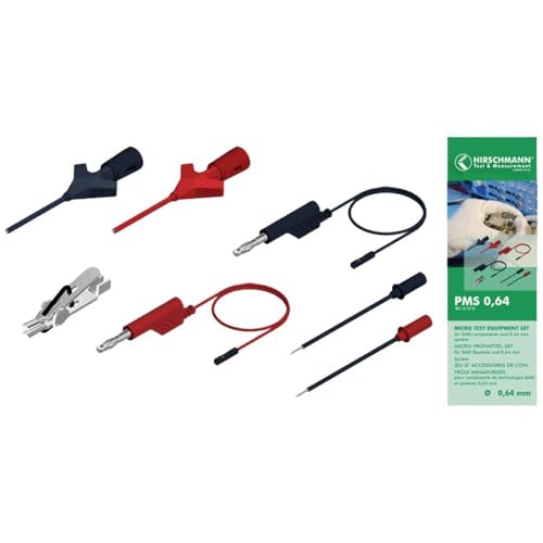 SKS GERMANY Hirschmann 932959001 PMS 0,64 Messleitungs-Set [Lamellenstecker 4mm-Buchse 0.64 mm] 1.00m Schwarz, Rot 1 von Winserford