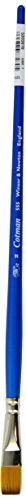 Winsor & Newton 5305016 Cotman Synthetikhaar Aquarellpinsel - Serie 555, Flachpinsel, langer Stiel mit exzellenter Sprungkraft, Farbtragekraft und Punktgenauigkeit - Nr 16, 15 mm von Winsor & Newton