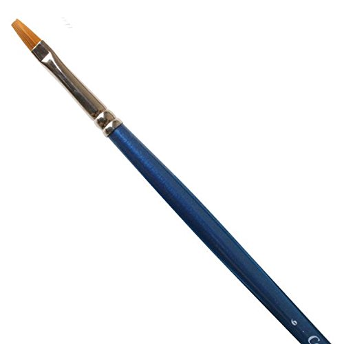 Winsor & Newton 5305010 Cotman Synthetikhaar Aquarellpinsel - Serie 555, Flachpinsel, langer Stiel mit exzellenter Sprungkraft, Farbtragekraft und Punktgenauigkeit - Nr 10, 9 mm von Winsor & Newton