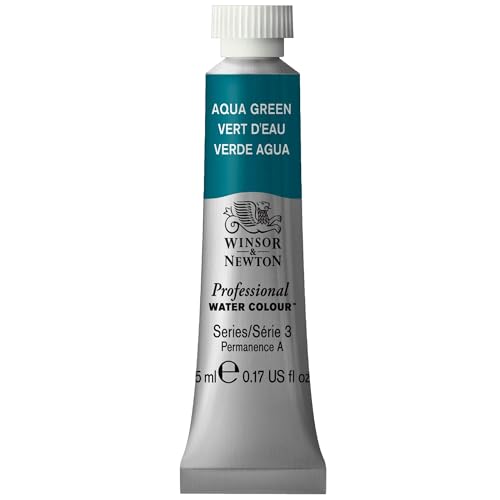 Winsor & Newton 0102697 Professional Aquarellfarbe, lebendige Wasserfarben in Künstlerqualität, hohe Farbbrillanz & Leuchtkraft, lichtecht, Archivqualität, 5ml Tube - Wassergrün von Winsor & Newton