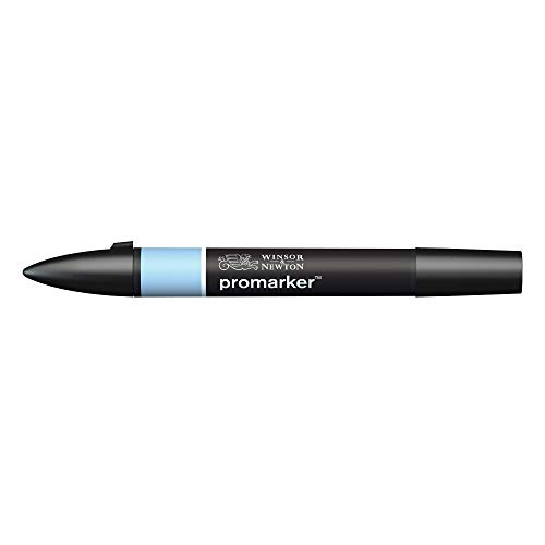 Winsor & Newton 0203002 ProMarker, Professioneller Layoutmarker - 2 Spitzen, fein und breit für Zeichnungen, Design und Layouts - Wolkenblau von Winsor & Newton