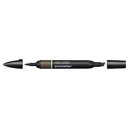 Winsor & Newton 0203374​ ProMarker Professioneller Layoutmarker - 2 Spitzen, fein und breit für Zeichnungen, Design und Layouts - Warm Grau 7 von Winsor & Newton