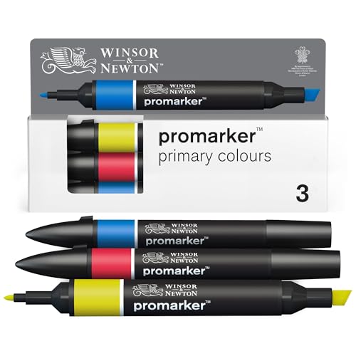 Winsor & Newton 0290190 ProMarker Set - Primärfarben, 3 Layoutmarker im Set, mit 2 Spitzen, fein und breit für Zeichnungen, Design und Layouts Winsor & Newton 0290190 ProMarker Set - Primärfarben, 3 Layoutmarker im Set, mit 2 Spitzen, fein und breit für Zeichnungen, Design und Layouts von Winsor & Newton
